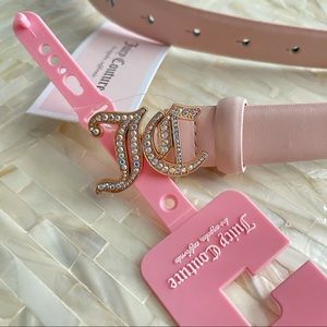 Juicy Couture JC crystal embellished buckle belt
